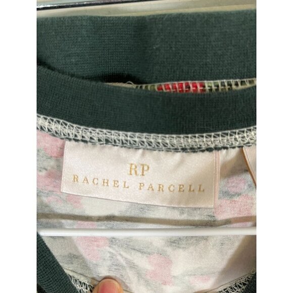 Rachel Parcell Pajama Set XS Red Crew Neck Christmas Holly Festive Santa Soft - Picture 2 of 11